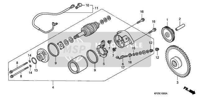 Honda SES125 2002 Starting Motor for a 2002 Honda SES125